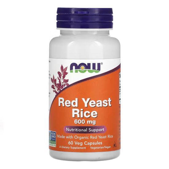Red Yeast Rice, 600mg, 60 vcaps, NOW Foods - Vitax.ro
