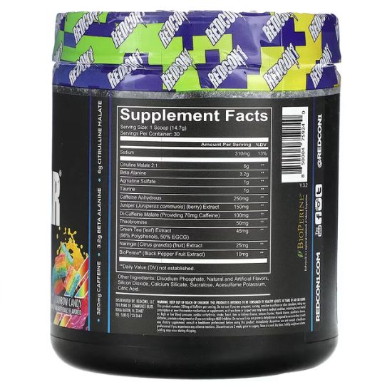 Total War - Preworkout, Rainbow Candy, 429g, Redcon1 - Vitax.ro