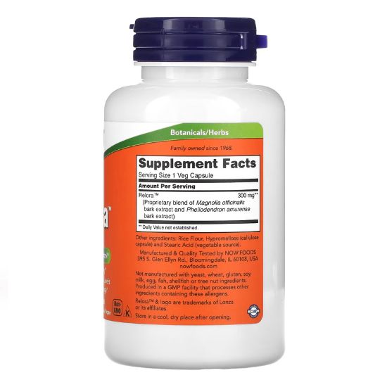 Relora, 300mg, 120 vcaps, NOW Foods - Vitax.ro