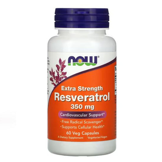 Resveratrol, Extra Strength 350mg, 60 vcaps, NOW Foods - Vitax.ro