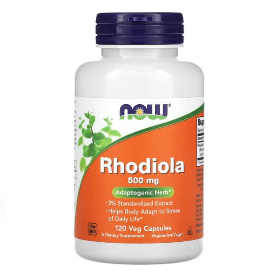 Rhodiola, 500mg, 120 vcaps, NOW Foods - Vitax.ro