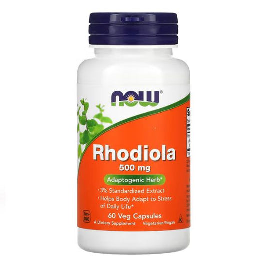 Rhodiola 500 mg, 60 Capsule Vegetale, NOW Foods - Vitax.ro