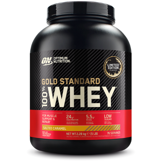 Gold Standard 100% Whey, Salted Caramel, 2270g, Optimum Nutrition - Vitax.ro