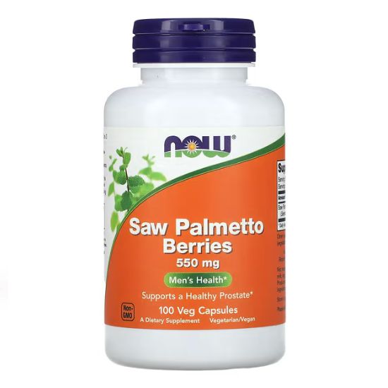 Saw Palmetto Berries, 550mg, 100 vcaps, NOW Foods - Vitax.ro