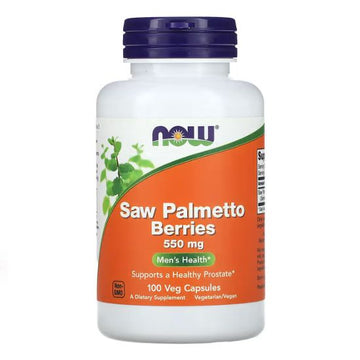 Saw Palmetto Berries, 550mg, 100 vcaps, NOW Foods - Vitax.ro