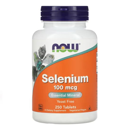 Selenium, 100mcg, 250 tabs, NOW Foods - Vitax.ro