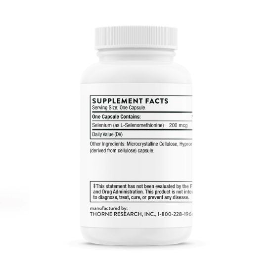 Selenium, 200 mcg, 60 Capsule, Thorne Research - Vitax.ro