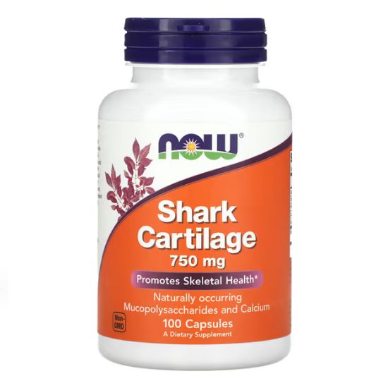 Shark Cartilage, 750mg, 100 caps, NOW Foods - Vitax.ro
