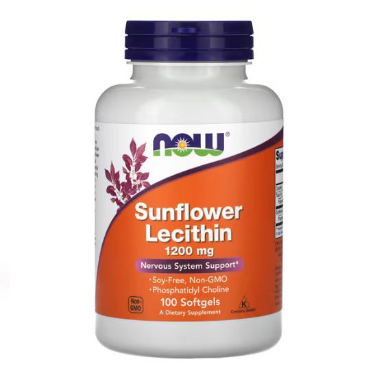 Sunflower Lecithin, 1200mg, 100 softgels, NOW Foods - Vitax.ro