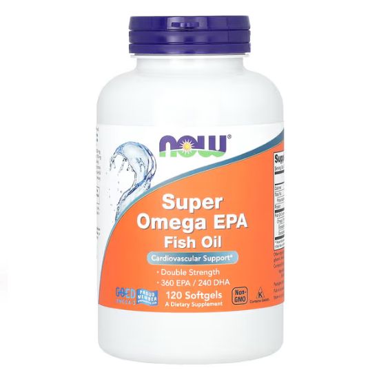 Super Omega EPA Molecularly Distilled, 120 softgels, NOW Foods - Vitax.ro