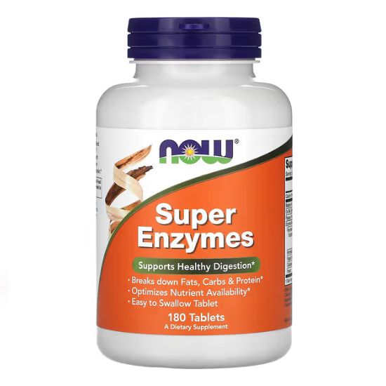 Super Enzymes, 180 tabs, NOW Foods - Vitax.ro