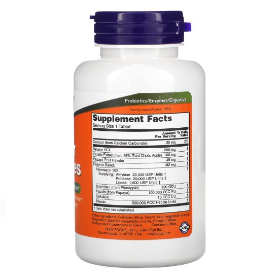 Super Enzymes, 90 tabs, NOW Foods - Vitax.ro
