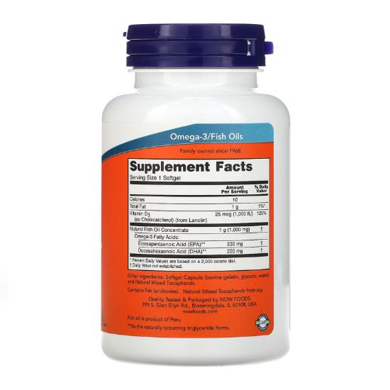Tri-3D Omega, 90 softgels, NOW Foods - Vitax.ro