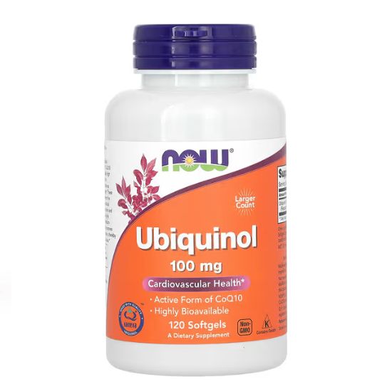 Ubiquinol, 100mg, 120 softgels, NOW Foods - Vitax.ro