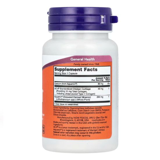 UC-II Undenatured Type II Collagen, 60 vcaps, NOW Foods - Vitax.ro