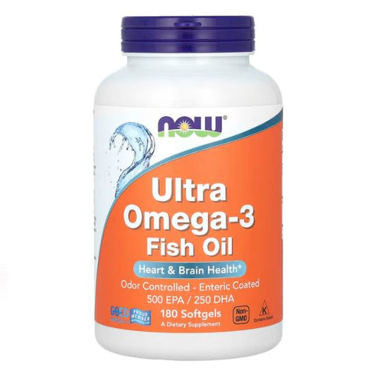 Ultra Omega-3, 180 softgels, NOW Foods - Vitax.ro