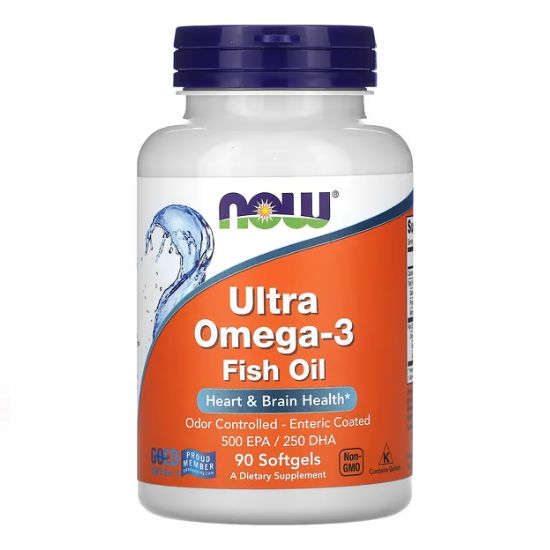 Ultra Omega-3, 90 softgels, NOW Foods - Vitax.ro