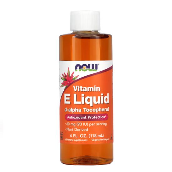 Vitamin E Liquid, 118 ml, NOW Foods - Vitax.ro