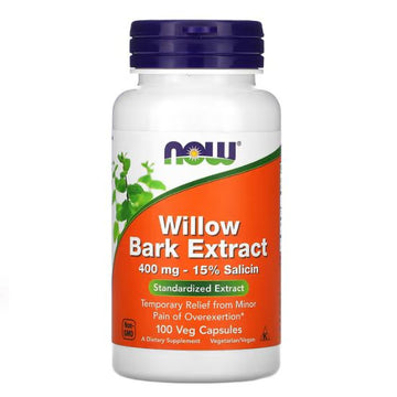 Willow Bark Extract, 400mg, 100 caps, NOW Foods - Vitax.ro