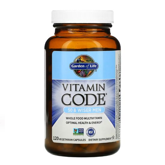 Vitamin Code 50 & Wiser Men, 120 vcaps, Garden of Life - Vitax.ro