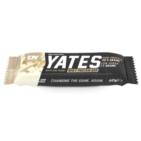 Yates Protein Bar, White Chocolate Peanut, 12 x 60g, Dorian Yates - Vitax.ro