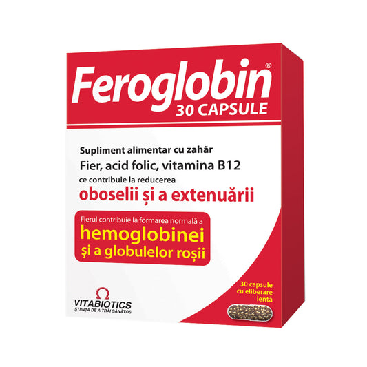 Feroglobin, Vitabiotics, 30 Capsule - Vitax.ro