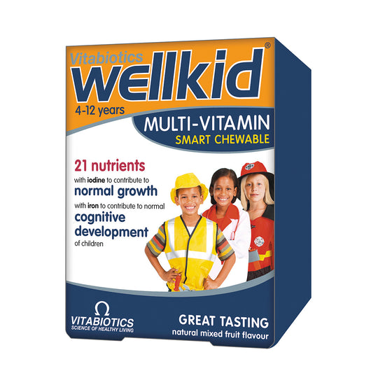 Wellkid Multi-Vitamin Smart Chewable, Vitabiotics, 30 Tablete Masticabile - Vitax.ro