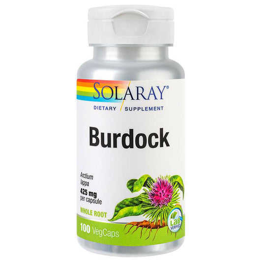 Burdock - Brusture, 425mg, Solaray, 100 Capsule Vegetale - Vitax.ro