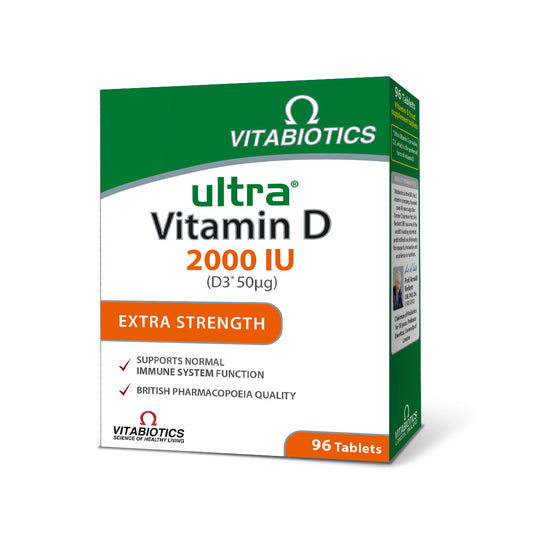 Ultra Vitamina D3 2000 UI, Vitabiotics, 96 Tablete - Vitax.ro