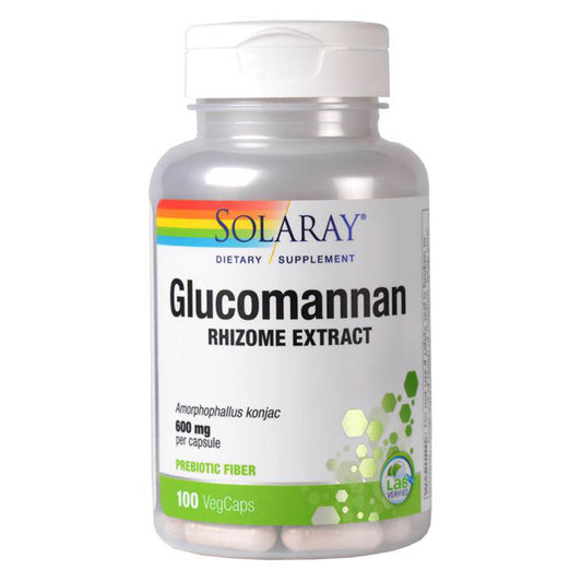 Glucomannan 600mg, Solaray, 100 Capsule Vegetale - Vitax.ro