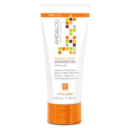 Mandarin Vanilla Vitalizing Shower Gel, Andalou Naturals, 251ml - Vitax.ro