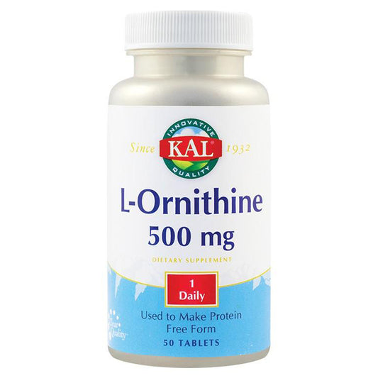 L-Ornithine 500mg, KAL, ActivTab, 50 Tablete - Vitax.ro