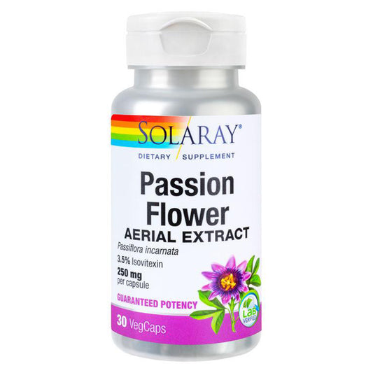 Passion Flower - Floarea-Pasiunii, Solaray, 30 Capsule Vegetale - Vitax.ro