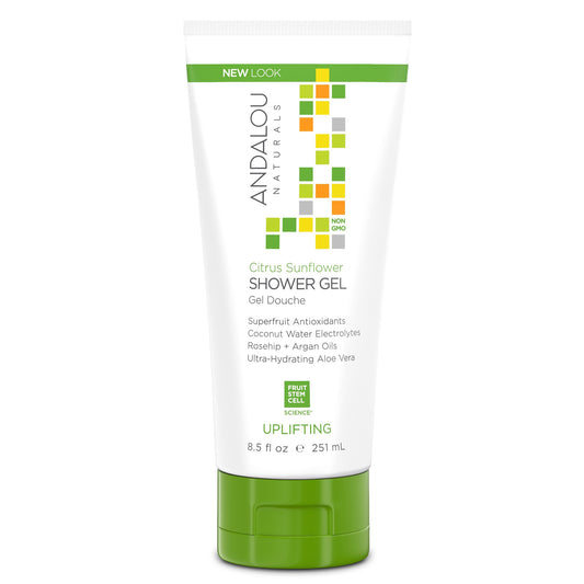 Citrus Sunflower Uplifting Shower Gel, Andalou Naturals, 251ml - Vitax.ro