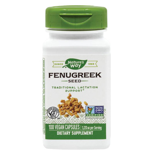 Fenugreek - Schinduf, 610mg, Nature'S Way, 100 Capsule Vegetale - Vitax.ro