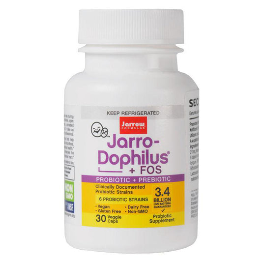 Jarro-Dophilus+FOS, Jarrow Formulas, 30 Capsule Vegetale - Vitax.ro