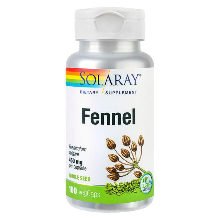Fennel - Fenicul, 450mg, Solaray, 100 Capsule Vegetale - Vitax.ro
