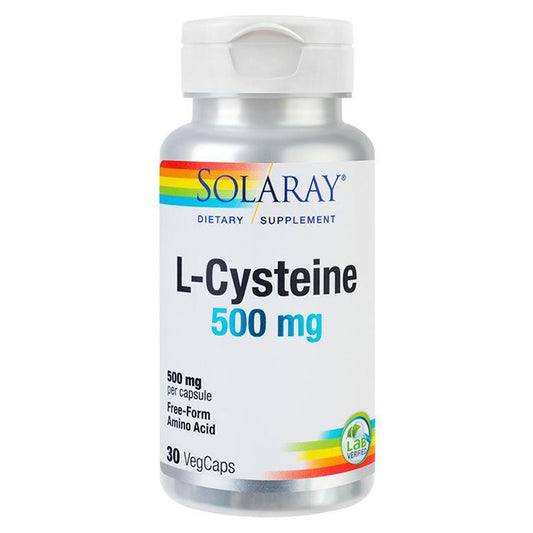 L-Cysteine 500mg, Solaray, 30 Capsule Vegetale - Vitax.ro
