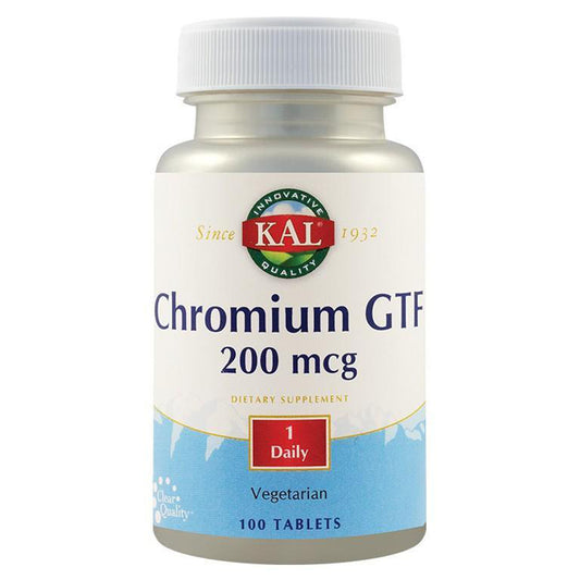 Chromium GTF 200mcg, KAL, 100 Tablete ActivTab - Vitax.ro