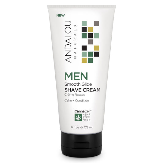 MEN Smooth Glide Shave Cream, Andalou Naturals, 178ml - Vitax.ro