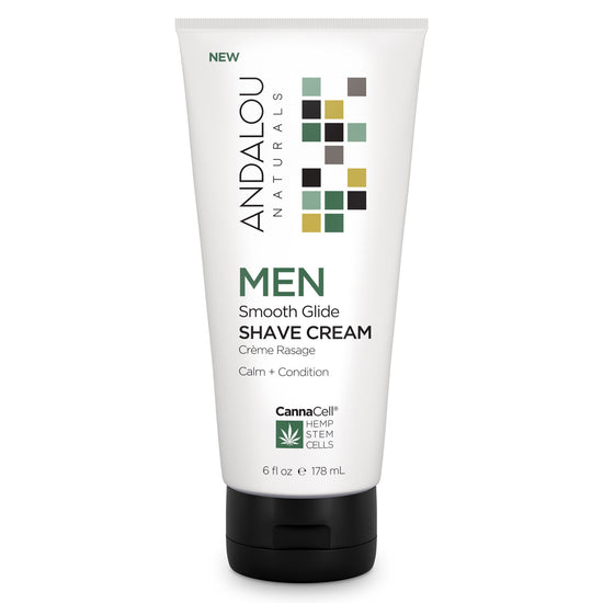 MEN Smooth Glide Shave Cream, Andalou Naturals, 178ml - Vitax.ro