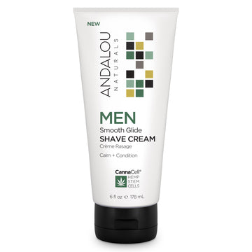 MEN Smooth Glide Shave Cream, Andalou Naturals, 178ml - Vitax.ro