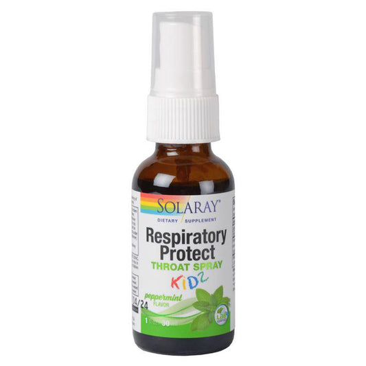 Respiratory Protect Throat Spray KIDZ, Solaray, 30ml - Vitax.ro