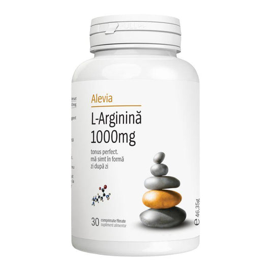 L-Arginina 1000mg, Alevia, 30 Comprimate Filmate - Vitax.ro