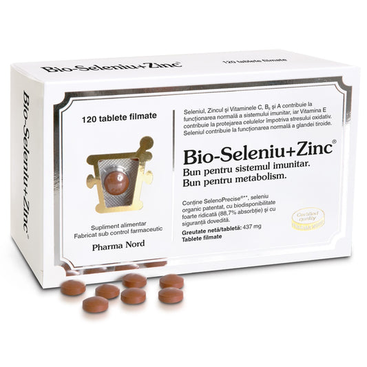 Bio-Seleniu+Zinc, Pharma Nord, 120 Tablete - Vitax.ro
