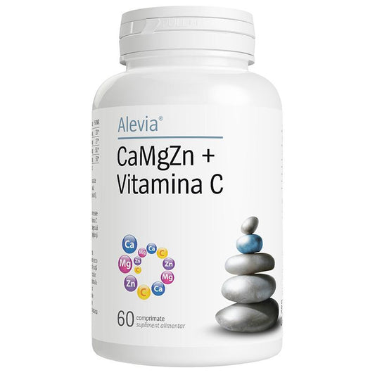 CaMgZn + Vitamina C, Alevia, 60 Comprimate - Vitax.ro