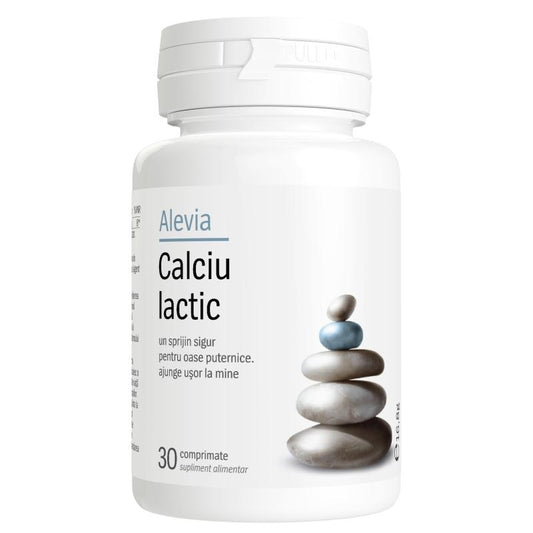 Calciu Lactic, Alevia, 30 Comprimate - Vitax.ro