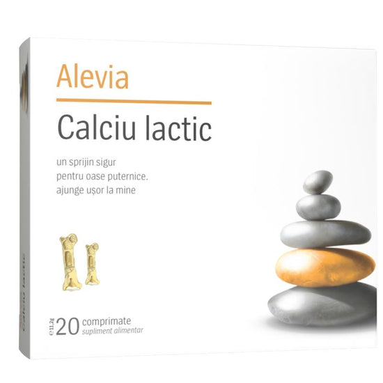 Calciu Lactic, Alevia, 20 Comprimate - Vitax.ro