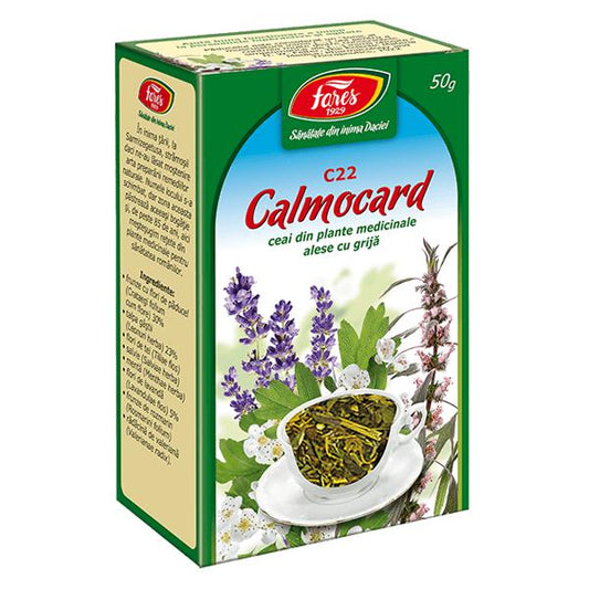 Calmocard Calmant Cardiac C22, Fares, Ceai la Punga 50gr - Vitax.ro