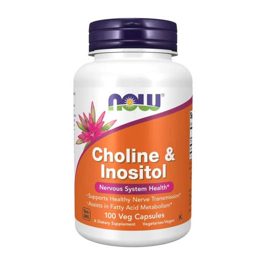 Choline & Inositol 500 mg, NOW Foods, 100 Capsule - Vitax.ro